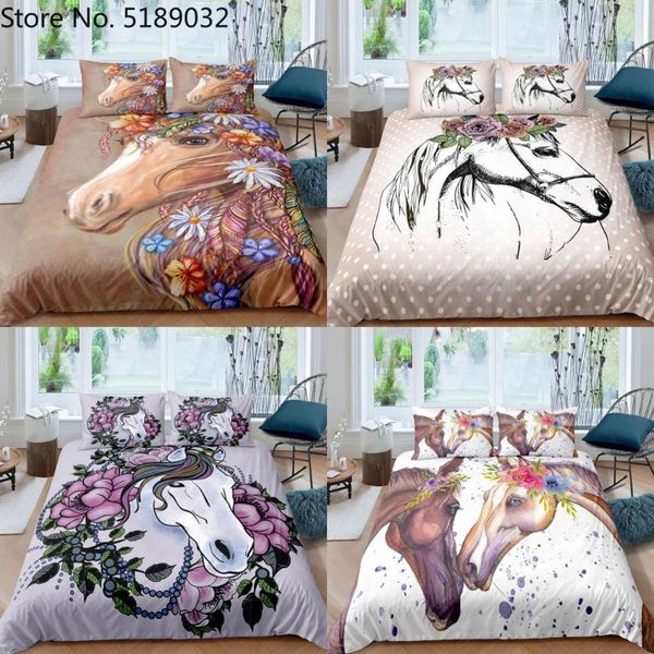 bedding sets 3d horse 2/3 piece animals floral duvet cover set for girls boys print bedroom decor quilt bed
bedding sets 3d horse 2/3 piece animals floral duvet cover set for girls boys print bedroom decor quilt bed