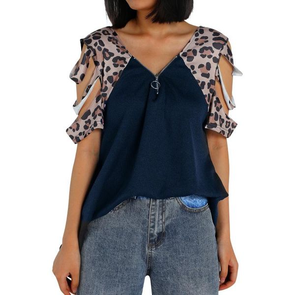 women's t-shirt women low-cut adults off shoulder hollow out leopard print v-neck short sleeve pullover t-shirts, White
women's t-shirt women low-cut adults off shoulder hollow out leopard print v-neck short sleeve pullover t-shirts, White