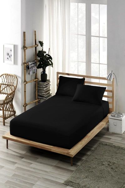 sheets & sets double fitted sheet high edge +30 cm black 100% cotton combed bed linens solid color single set
sheets & sets double fitted sheet high edge +30 cm black 100% cotton combed bed linens solid color single set