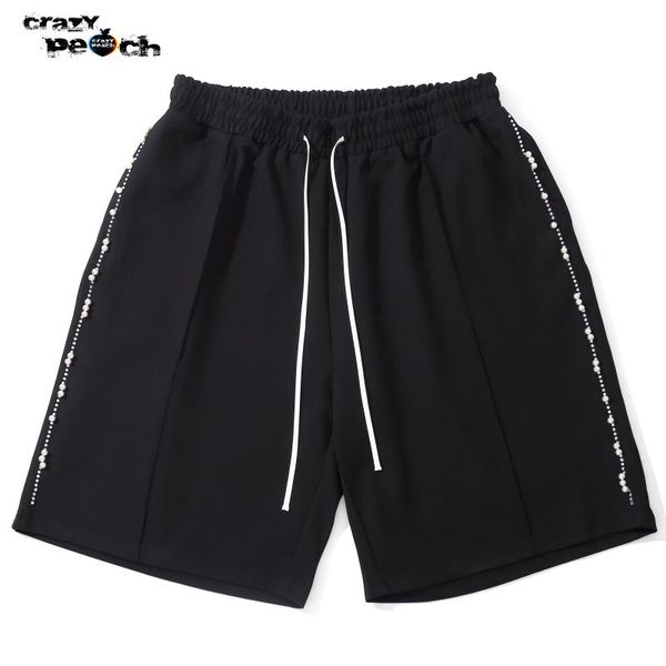 men's shorts 2021 loose men clothing elastic waist pear sweat hip hop casual oversized streetwear high street, White;black
men's shorts 2021 loose men clothing elastic waist pear sweat hip hop casual oversized streetwear high street, White;black