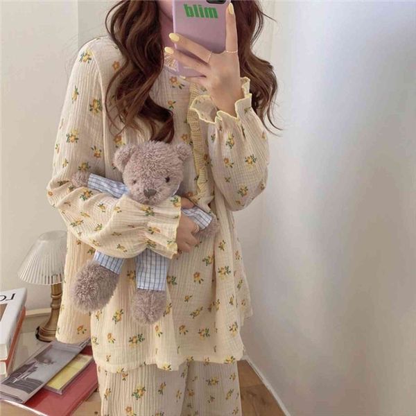 kitty loose fashion printed womens sleepwears flowers homewear sweet korean elegance nightwear women casual pajamas sets, Black;red
kitty loose fashion printed womens sleepwears flowers homewear sweet korean elegance nightwear women casual pajamas sets, Black;red