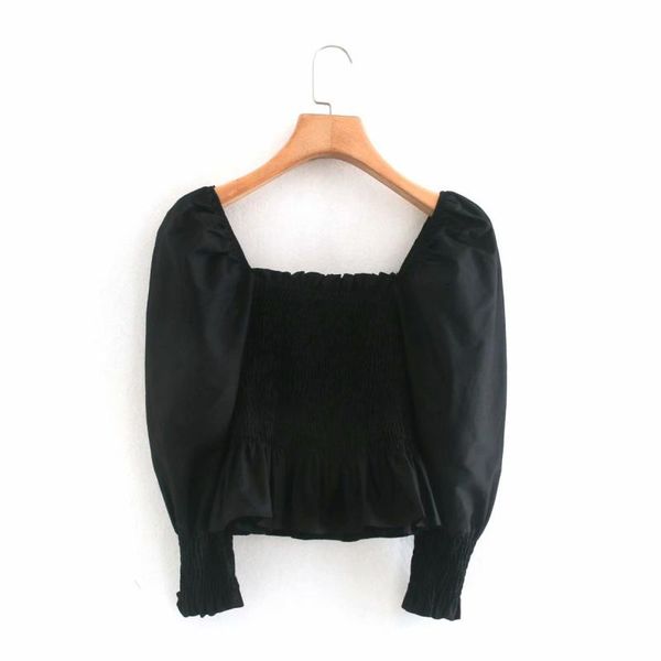 women's t-shirt clothingfrench retro black poplin shirt seven-sleeved court style short jacket, White
women's t-shirt clothingfrench retro black poplin shirt seven-sleeved court style short jacket, White