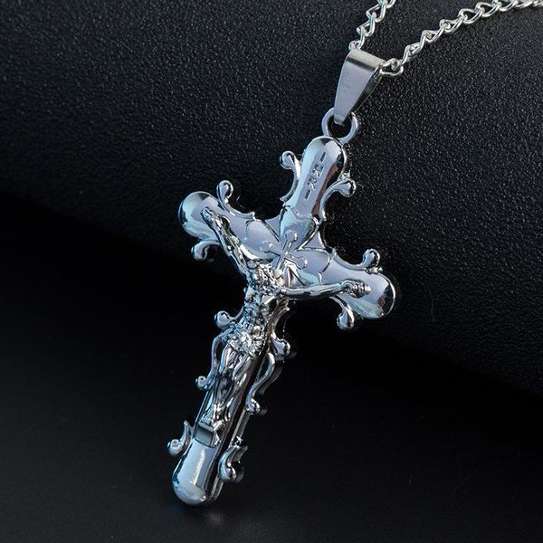 pendant necklaces style fashion jesus men jewelry qiang hei titanium steel gothic cross necklace, Silver
pendant necklaces style fashion jesus men jewelry qiang hei titanium steel gothic cross necklace, Silver