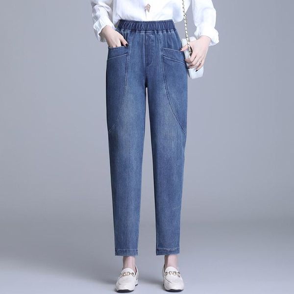 women's jeans fashion women casual elastic waist harem denim loose mom ankle-length pants trousers female vintage, Blue
women's jeans fashion women casual elastic waist harem denim loose mom ankle-length pants trousers female vintage, Blue