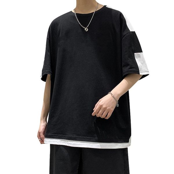 summer couple fashion short-sleeved 2021 male solid color round neck t-shirt loose hip-hop men men's t-shirts, White;black
summer couple fashion short-sleeved 2021 male solid color round neck t-shirt loose hip-hop men men's t-shirts, White;black