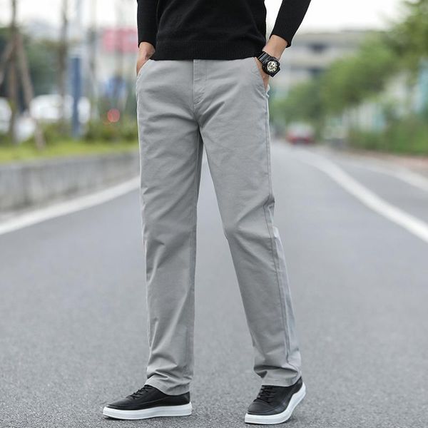44 large size men's business casual straight-leg pants 2021 autumn winter brand clothing cotton trousers khaki gray, Black
44 large size men's business casual straight-leg pants 2021 autumn winter brand clothing cotton trousers khaki gray, Black
