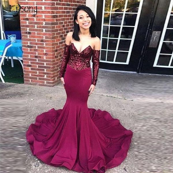casual dresses burgundy off shoulder applique long mermaid evening party 2021 trendy prom gown african women sleeve formal, Black;gray
casual dresses burgundy off shoulder applique long mermaid evening party 2021 trendy prom gown african women sleeve formal, Black;gray