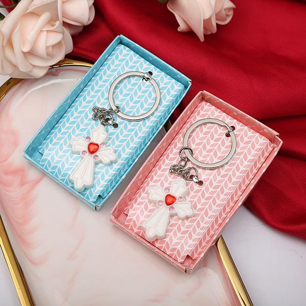 party favor white cross diamond keychain, religious event gift baptism
party favor white cross diamond keychain, religious event gift baptism