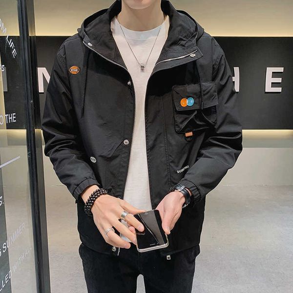 spring summer jackets men hooded business casual jacket solid color streetwear mens fashion clothing trends windbreaker 210527, Black;brown
spring summer jackets men hooded business casual jacket solid color streetwear mens fashion clothing trends windbreaker 210527, Black;brown