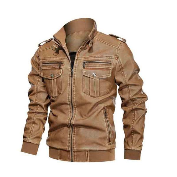 men's fur & faux artificial leather windbreaker jacket military zipper bomber cargo outwear jackets coat, Black
men's fur & faux artificial leather windbreaker jacket military zipper bomber cargo outwear jackets coat, Black
