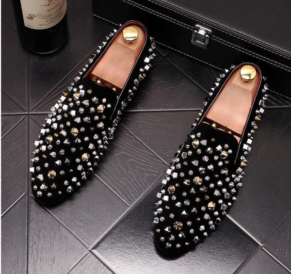 dress shoes 2021 one colors handmade men rivets fashion party prom loafers red bottom plus size leather casual, Black
dress shoes 2021 one colors handmade men rivets fashion party prom loafers red bottom plus size leather casual, Black