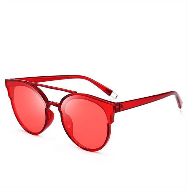 women jelly color retro round sunglasses fashion vintage mirror double beam pink lenses sun glasses, White;black
women jelly color retro round sunglasses fashion vintage mirror double beam pink lenses sun glasses, White;black