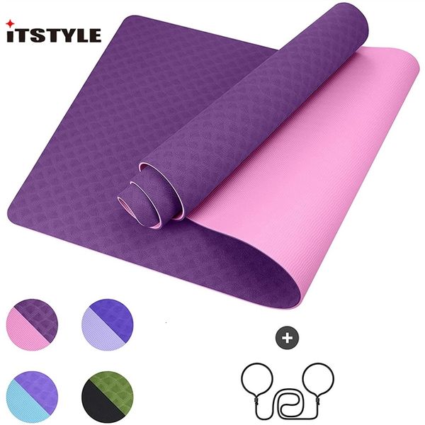 6mm tpe yoga mat anti slip sports fitness exercise pilates gym colchonete for beginners
6mm tpe yoga mat anti slip sports fitness exercise pilates gym colchonete for beginners