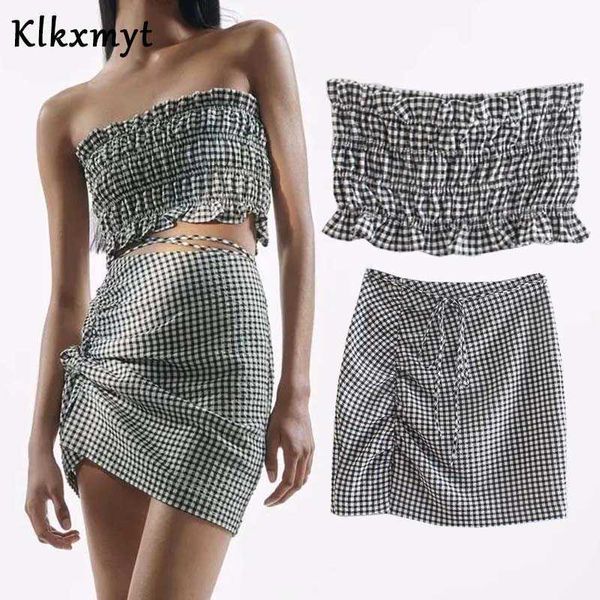 klkxmyt za sets women fashion check vest woman tank and high waist lace up mini skirts 2 pieces 210527, White
klkxmyt za sets women fashion check vest woman tank and high waist lace up mini skirts 2 pieces 210527, White