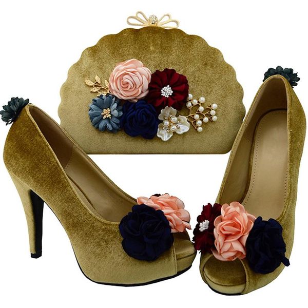 latest gold color italian shoes and bags to match with bag set rhinestone wedding matching women dress, Black
latest gold color italian shoes and bags to match with bag set rhinestone wedding matching women dress, Black