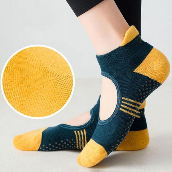 women bandage yoga socks anti-slip quick-dry damping pilates ballet good grip for cotton sports, Black
women bandage yoga socks anti-slip quick-dry damping pilates ballet good grip for cotton sports, Black