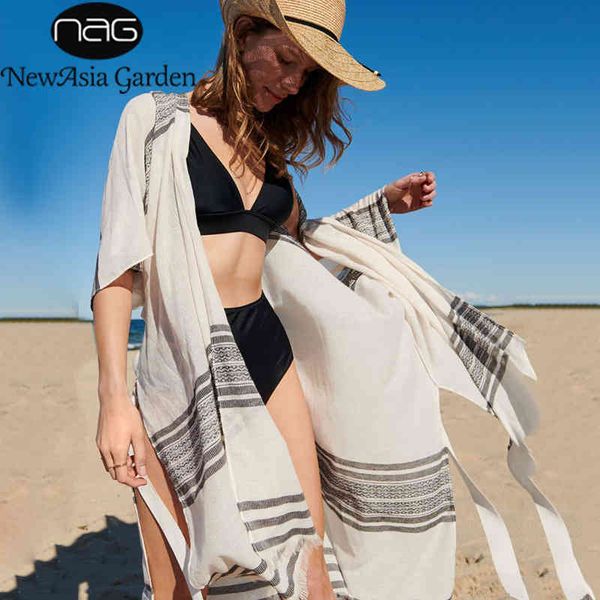 newasia swimsuit cover up woman short sleeve stripes print lace up mini dress with belt female robe holiday summer beachwear 210413, White;black
newasia swimsuit cover up woman short sleeve stripes print lace up mini dress with belt female robe holiday summer beachwear 210413, White;black