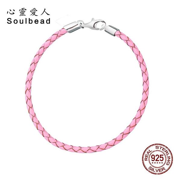 charm bracelets soulbead black pink white high grade italian braided leather bracelet with 925 sterling silver lobster clasp for gift, Golden;silver
charm bracelets soulbead black pink white high grade italian braided leather bracelet with 925 sterling silver lobster clasp for gift, Golden;silver