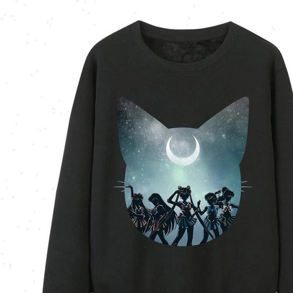 sailor moon kawaii winter fleece women sweatshirts crewneck pullover soild korean style loose female tracksuits, Black
sailor moon kawaii winter fleece women sweatshirts crewneck pullover soild korean style loose female tracksuits, Black
