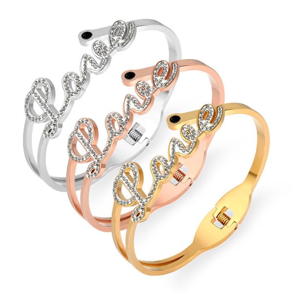 bangles bracelets taowei titanium steel bracelet overseas inlaid with diamond stainless, Black
bangles bracelets taowei titanium steel bracelet overseas inlaid with diamond stainless, Black