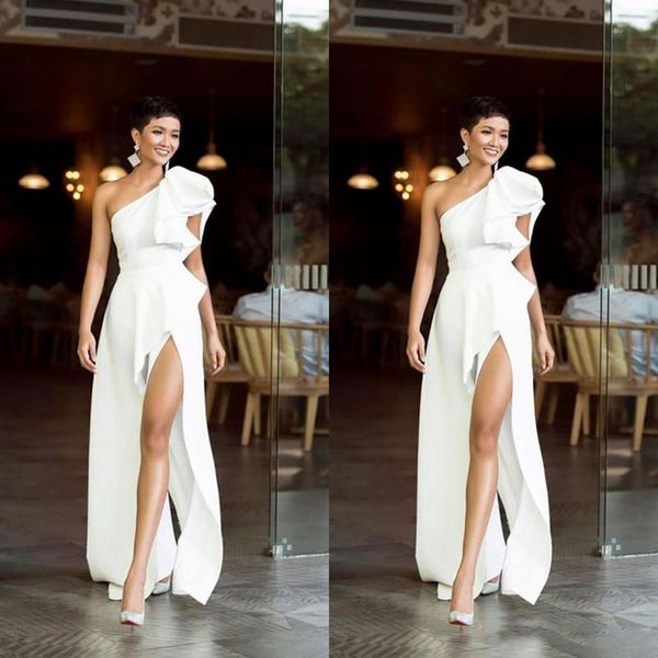 2021 simple pure white one shoulder evening dresses warm formal party dress elegant high split prom gowns vintage vestido de festa, Black;red
2021 simple pure white one shoulder evening dresses warm formal party dress elegant high split prom gowns vintage vestido de festa, Black;red