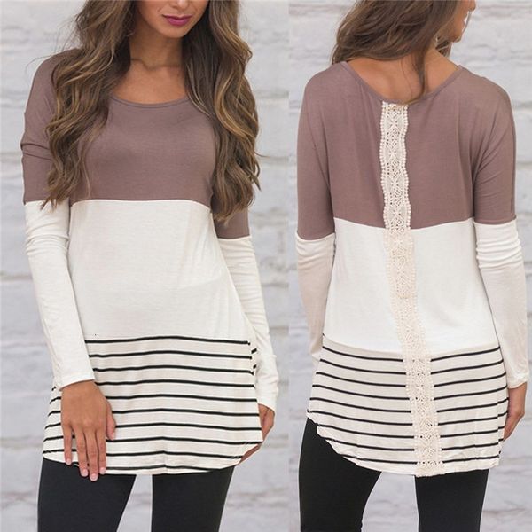 womens and bluas fashion back lace t-shirts striped long sleeve tee tunic shirts jumper nice blusas femininas, White
womens and bluas fashion back lace t-shirts striped long sleeve tee tunic shirts jumper nice blusas femininas, White