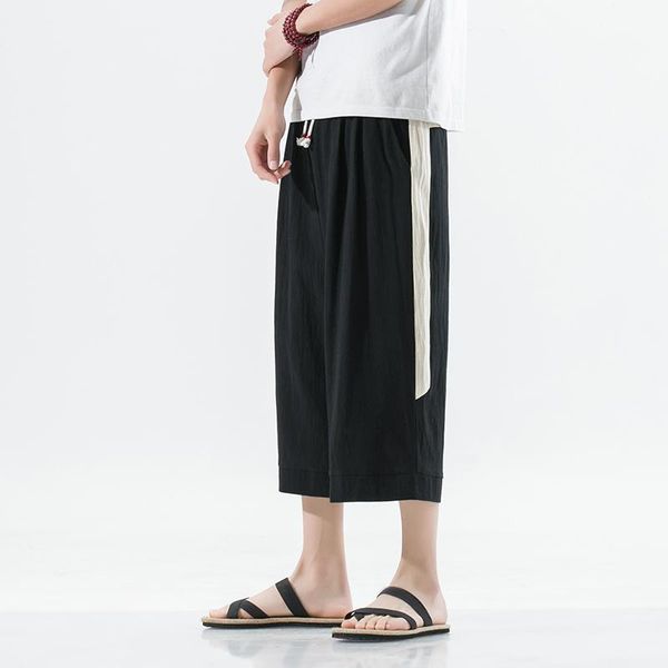 men's pants 2021 men cotton linen baggy wide leg hip hop bloomers calf-length casual trousers elastic waist 5xl, Black
men's pants 2021 men cotton linen baggy wide leg hip hop bloomers calf-length casual trousers elastic waist 5xl, Black