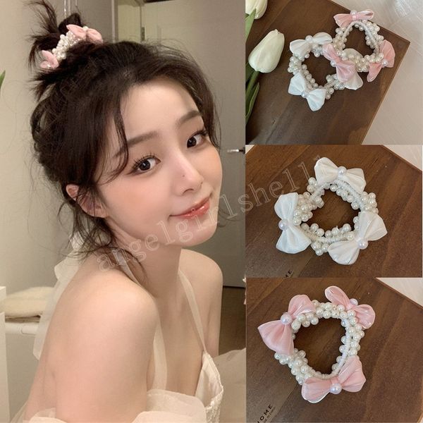 woman elegant bowknot pearl scrunchies women girls hair tie rope gum headwear ponytail holders elastic hairband, Slivery;white
woman elegant bowknot pearl scrunchies women girls hair tie rope gum headwear ponytail holders elastic hairband, Slivery;white