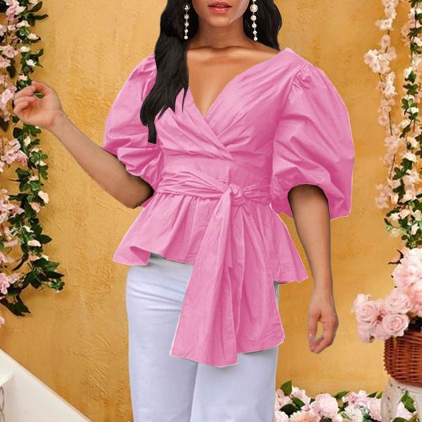 women's blouses & shirts autumn 2021 solid color v-neck lantern sleeve fashion blouse folds bandage ruffle loose african casual high wa, White
women's blouses & shirts autumn 2021 solid color v-neck lantern sleeve fashion blouse folds bandage ruffle loose african casual high wa, White