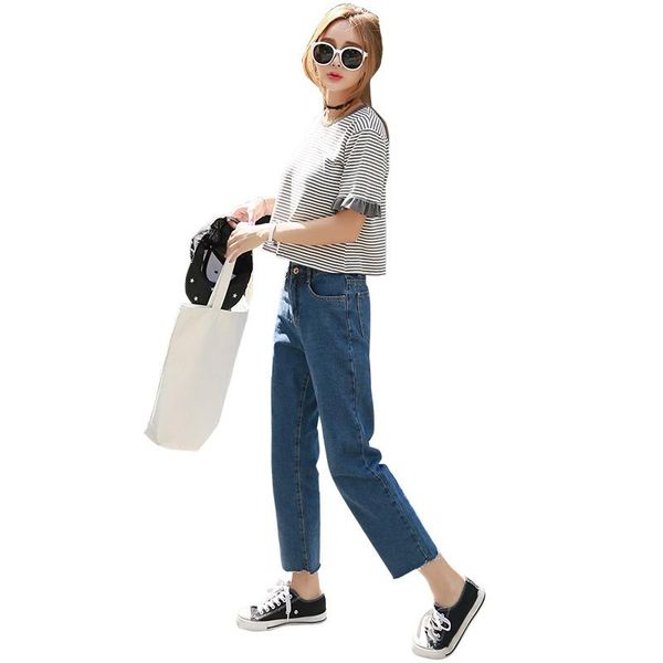wide leg straight jeans female loose ankle length pants high waist blue black color spring and autumn 2021 women's
wide leg straight jeans female loose ankle length pants high waist blue black color spring and autumn 2021 women's