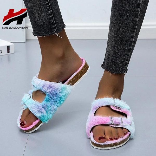 mountain 2021 women's shoes colorful plush slippers open toe autumn outdoor fashion buckle plus size 43, Black
mountain 2021 women's shoes colorful plush slippers open toe autumn outdoor fashion buckle plus size 43, Black