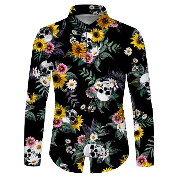 men's casual shirts floral shirt long sleeve fashion 3d-printed lapel slim for men, White;black
men's casual shirts floral shirt long sleeve fashion 3d-printed lapel slim for men, White;black