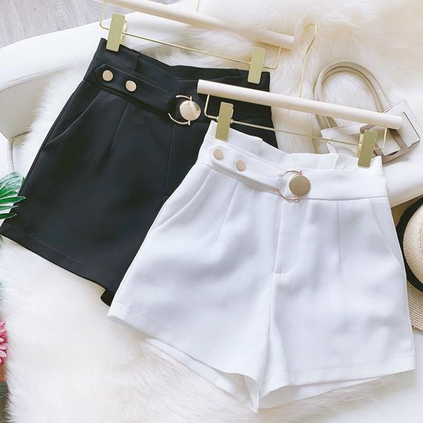 women's shorts white suit and shorts, korean design, spring fashion, unified color, high waist, wide legs, skirt with belt, 2021, White;black
women's shorts white suit and shorts, korean design, spring fashion, unified color, high waist, wide legs, skirt with belt, 2021, White;black