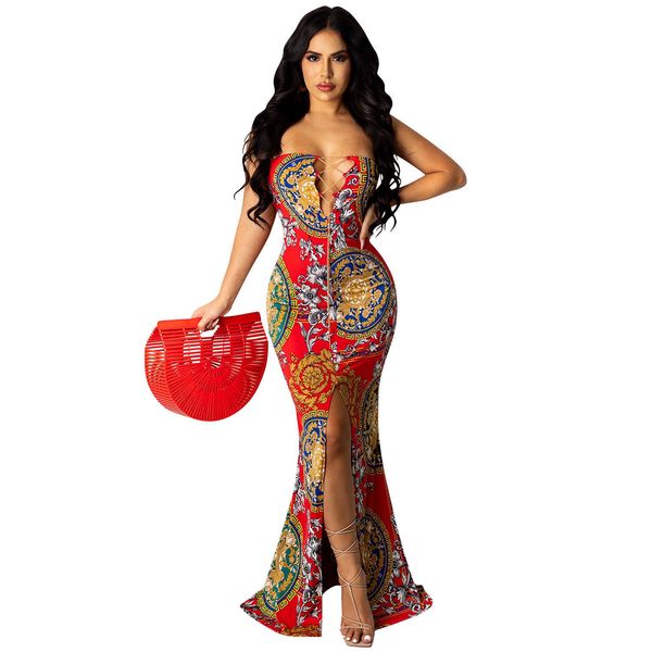 woman dress print sleeveless chain tie chest draw back long dress for women fashion sheath wedding evening party women dresses 210712, Black;gray
woman dress print sleeveless chain tie chest draw back long dress for women fashion sheath wedding evening party women dresses 210712, Black;gray