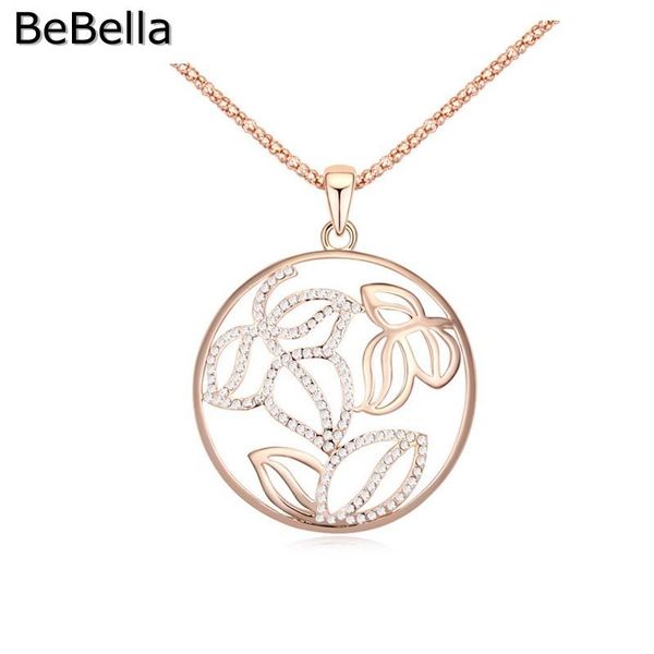 pendant necklaces bebella rose gold color plated hollow leaf necklace long sweater chian czech crystals fashion jewelry for women, Silver
pendant necklaces bebella rose gold color plated hollow leaf necklace long sweater chian czech crystals fashion jewelry for women, Silver