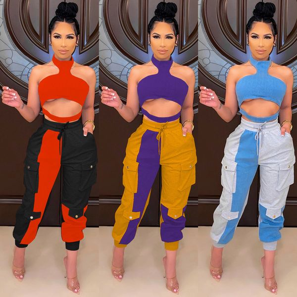 casual two piece long pant set women fashion color block spliced backless crop high waist jogger sweatpant workout sweatsuits, White
casual two piece long pant set women fashion color block spliced backless crop high waist jogger sweatpant workout sweatsuits, White