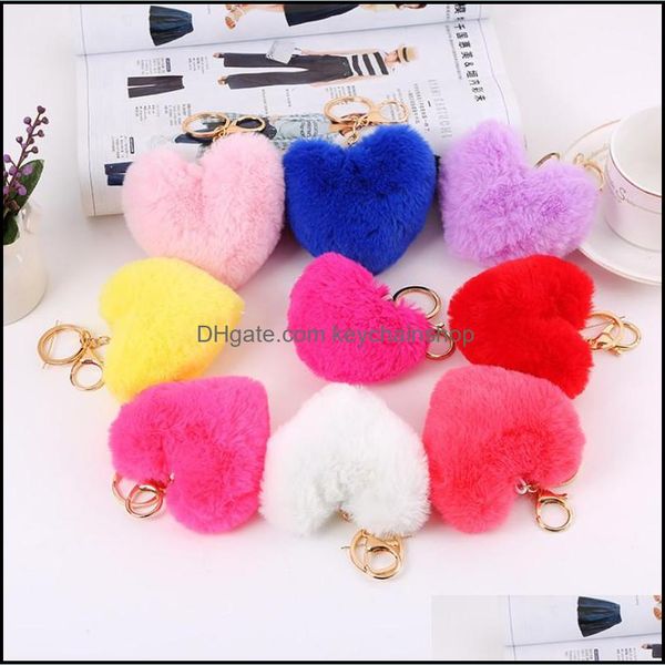 key rings jewelry heart ball pom keychain fluffy faux rabbit fur pompom chains women bag pendant keychains drop delivery 2021 v8w24, Slivery;golden
key rings jewelry heart ball pom keychain fluffy faux rabbit fur pompom chains women bag pendant keychains drop delivery 2021 v8w24, Slivery;golden