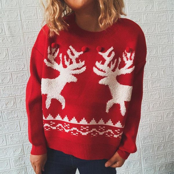 women's sweaters christmas women autumn winter xmas deer print pullover casual long sleeve knitted sweater woman jumper pullovers, White;black
women's sweaters christmas women autumn winter xmas deer print pullover casual long sleeve knitted sweater woman jumper pullovers, White;black