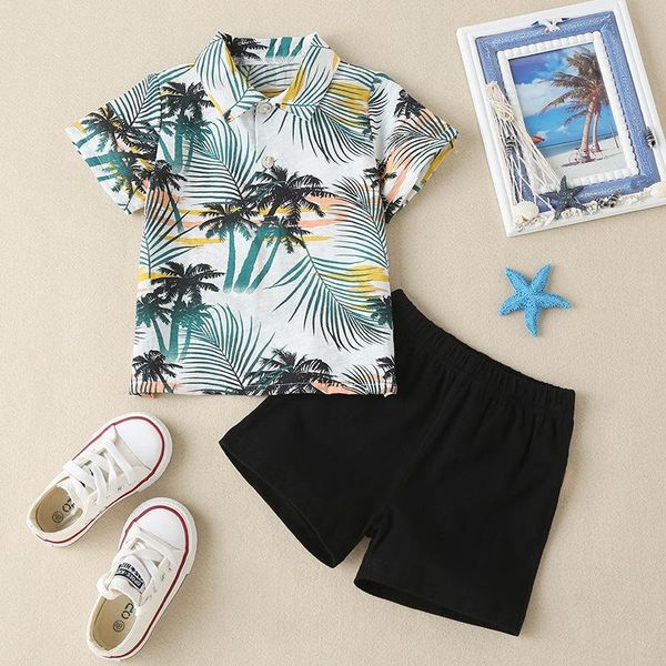 clothing sets 2021 summer children casual short sleeve turn-down collar print tree t-shirt black shorts cute 2pcs boy clothes set 0-2t, White
clothing sets 2021 summer children casual short sleeve turn-down collar print tree t-shirt black shorts cute 2pcs boy clothes set 0-2t, White