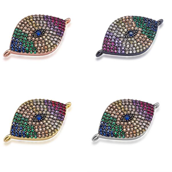 925 silver plated colorful micro inlay evil eye charms for bracelet and necklace jewelry making, Bronze;silver
925 silver plated colorful micro inlay evil eye charms for bracelet and necklace jewelry making, Bronze;silver