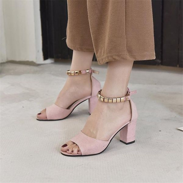 sandals open toe suede square heel high woman summer shoes fashion hollow chain buckle strap ladies female zlqu, Black
sandals open toe suede square heel high woman summer shoes fashion hollow chain buckle strap ladies female zlqu, Black