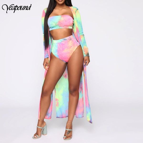 rainbow tie-dye 3 pieces sets fashion summer women slim tank crop +thongs +long cardigan tracksuits clothes two piece dress, White
rainbow tie-dye 3 pieces sets fashion summer women slim tank crop +thongs +long cardigan tracksuits clothes two piece dress, White