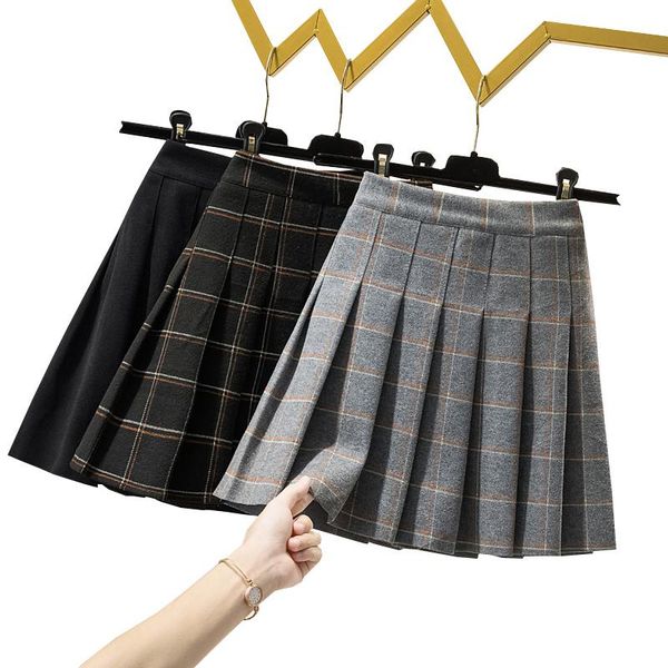 skirts oversize skirt women spring summer woman fashion woolen plaid pleated lady high waist slim short female, Black
skirts oversize skirt women spring summer woman fashion woolen plaid pleated lady high waist slim short female, Black