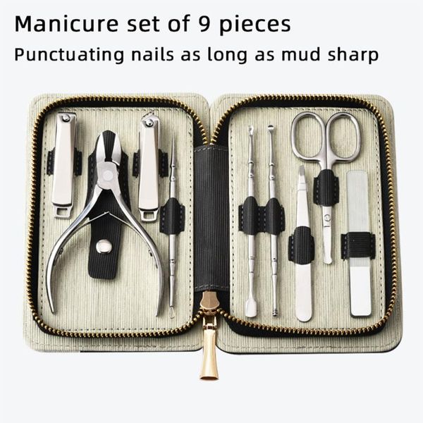 nail art kits practical 9 pcs/set manicure set stainless steel toenail and fingernail clippers in 1 pedicure grooming with case
nail art kits practical 9 pcs/set manicure set stainless steel toenail and fingernail clippers in 1 pedicure grooming with case