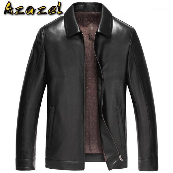 men's leather & faux azazel jacket sheepskin coat genuine men autumn brown real jackets 15z6608 kj2435, Black
men's leather & faux azazel jacket sheepskin coat genuine men autumn brown real jackets 15z6608 kj2435, Black