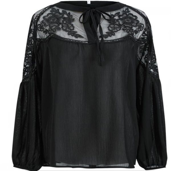 women's t-shirt trendy women clothes lace plain loose v-neck pullover ladies long sleeve polyester t-shirts one pieces, White
women's t-shirt trendy women clothes lace plain loose v-neck pullover ladies long sleeve polyester t-shirts one pieces, White