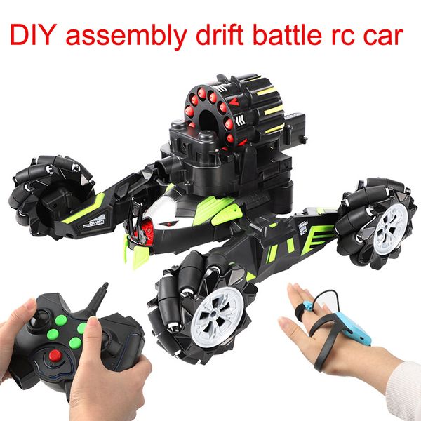DIY assembly RC War drift car with bullet missile weapons gesture Remote Control truck rc battle car model for kids gift
DIY assembly RC War drift car with bullet missile weapons gesture Remote Control truck rc battle car model for kids gift