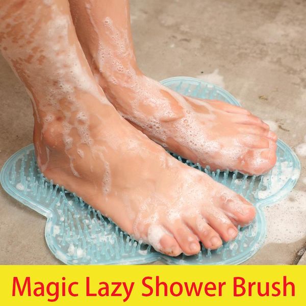 lazy bath massage pad non slip suction cup bathroom shower mat for feet body cleaning dead skin accessories mats