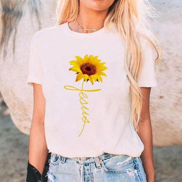 women's t-shirt funny harajuku t shirt for women summer sunflower print short sleeved plus size 3xl o neck loose, White
women's t-shirt funny harajuku t shirt for women summer sunflower print short sleeved plus size 3xl o neck loose, White