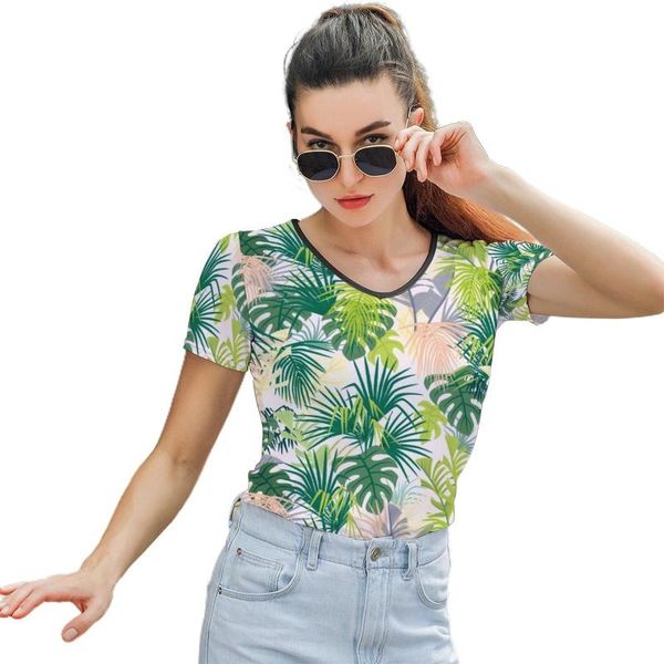 women's t-shirt leaf t shirt street style simple ladies short sleeve print o neck polyester tshirt, White
women's t-shirt leaf t shirt street style simple ladies short sleeve print o neck polyester tshirt, White